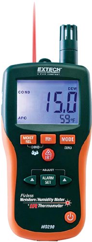 Multifunction Moisture Meter - Pinless Pin IR RH | Extech MO290