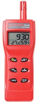 Amprobe CO2-100 Handheld CO2 Meter | 9999ppm IAQ Tester with TWA/STEL