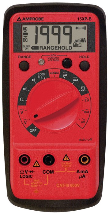 Compact Digital Multimeter - TTL Logic Test | Amprobe 15XP-B