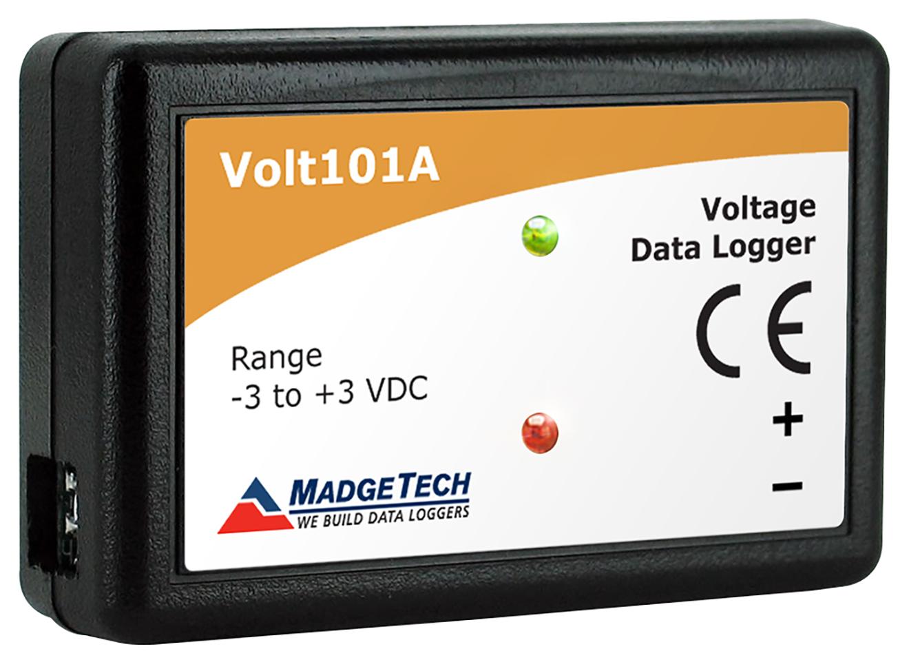 Voltage Data Logger - 4 Ranges, 10-Year Battery | MadgeTech Volt101A