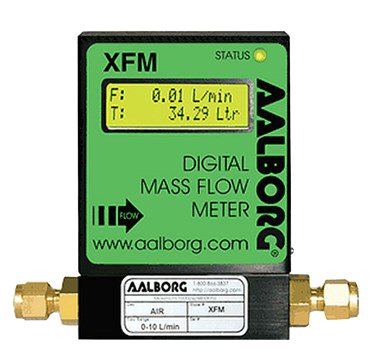 Digital Thermal Mass Flow Meter - 10 Gases, 500psi | Aalborg XFM