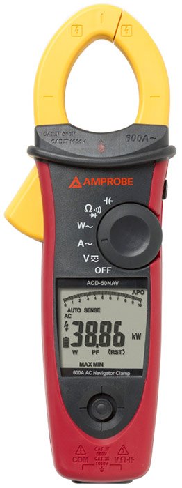 600A True RMS Power Clamp Meter with Harmonics | Amprobe ACD-50NAV