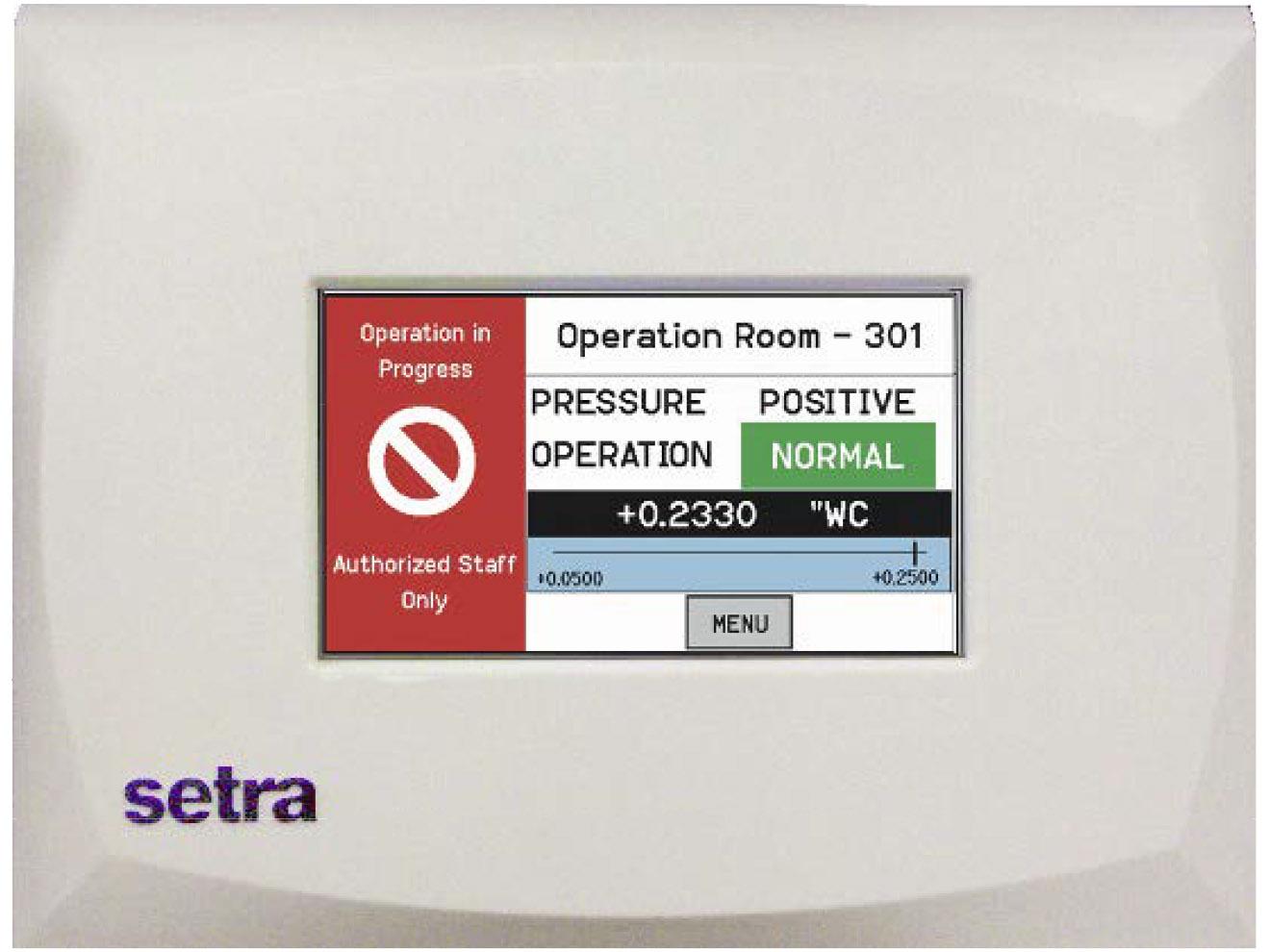 Room Pressure Monitor - Touch Screen | Setra SRCM