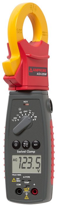 Amprobe ACD-23SW Swivel Clamp Meter | CAT III 600V Rotating Head Electrical Tester