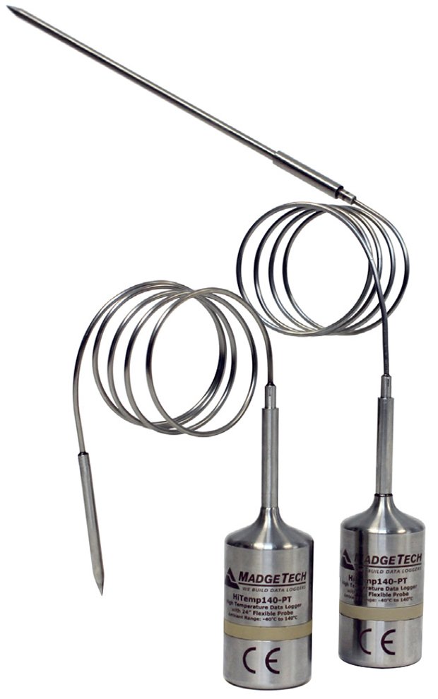 HiTemp140-PT Flexible Probe Temp Logger - 24in, 260°C | MadgeTech
