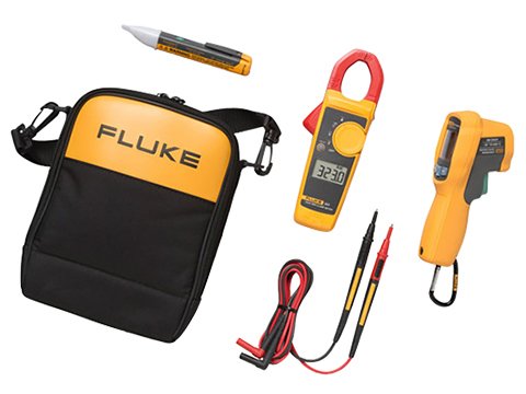 Fluke 62 MAX+/323/1AC Electrical Test Kit | IR Thermometer Clamp Meter Kit