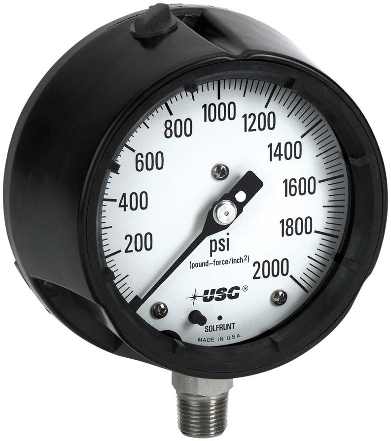 Chemical Process Pressure Gauge - PET Case | US Gauge 1980
