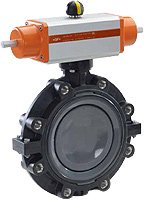 Georg Fischer Type 244 Pneumatic Lug Butterfly Valve - Double Eccentric, 2-12in