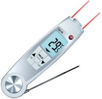 IR & Penetration Thermometer - IP65, Foldable Probe | Testo 104-IR