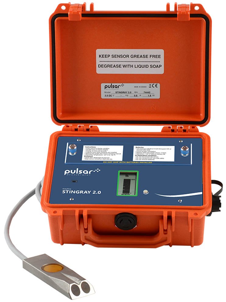 Ultrasonic Flow Logger - Battery, 4-Year, 130k Points | Greyline Stingray 2.0