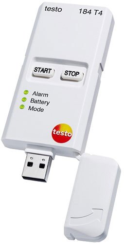 Dry Ice Temperature Logger - -80-70°C, PDF Report | Testo 184 T4