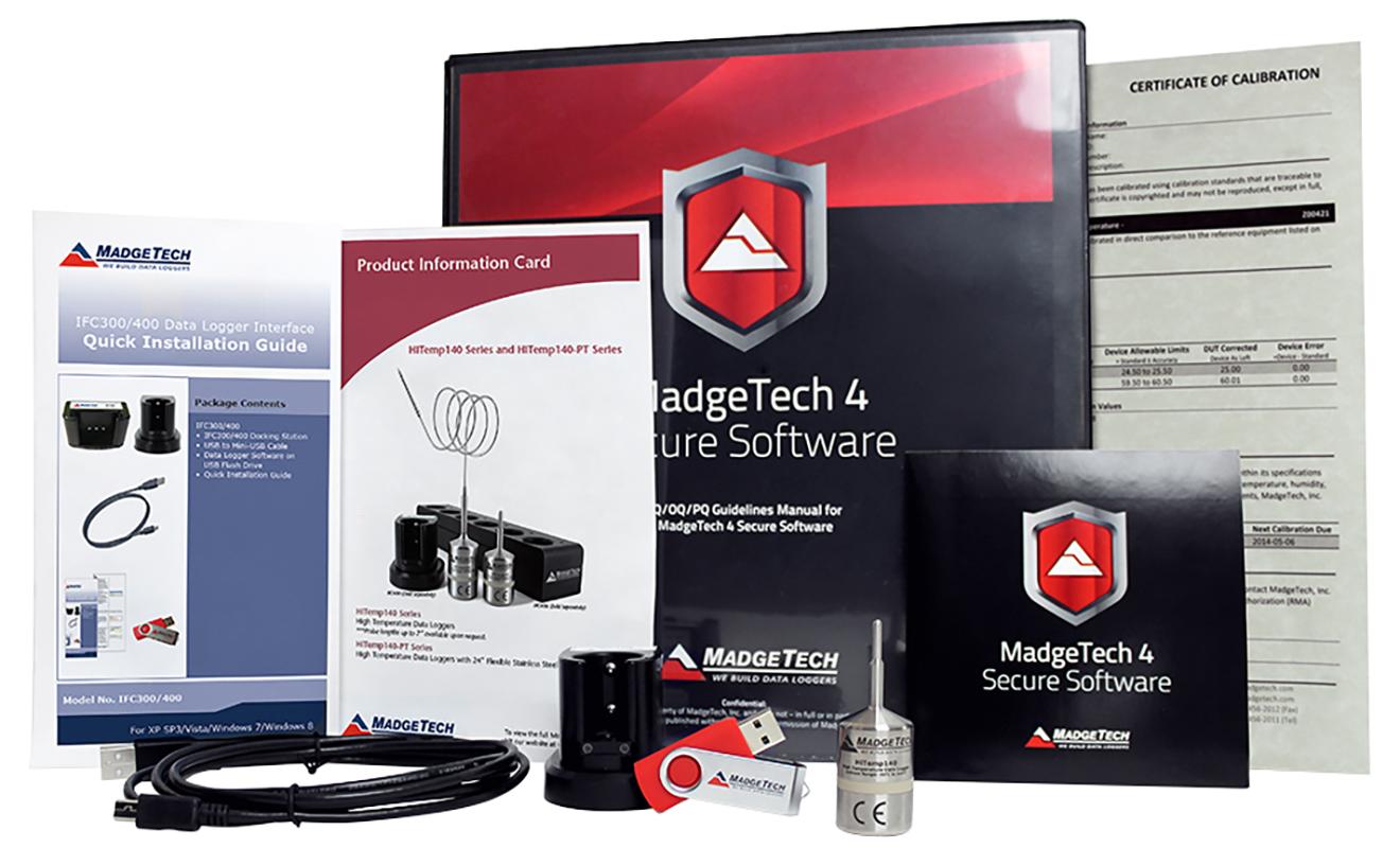 Autoclave Validation System - High Temp Logger, FDA 21 CFR 11 | MadgeTech AVS140-1