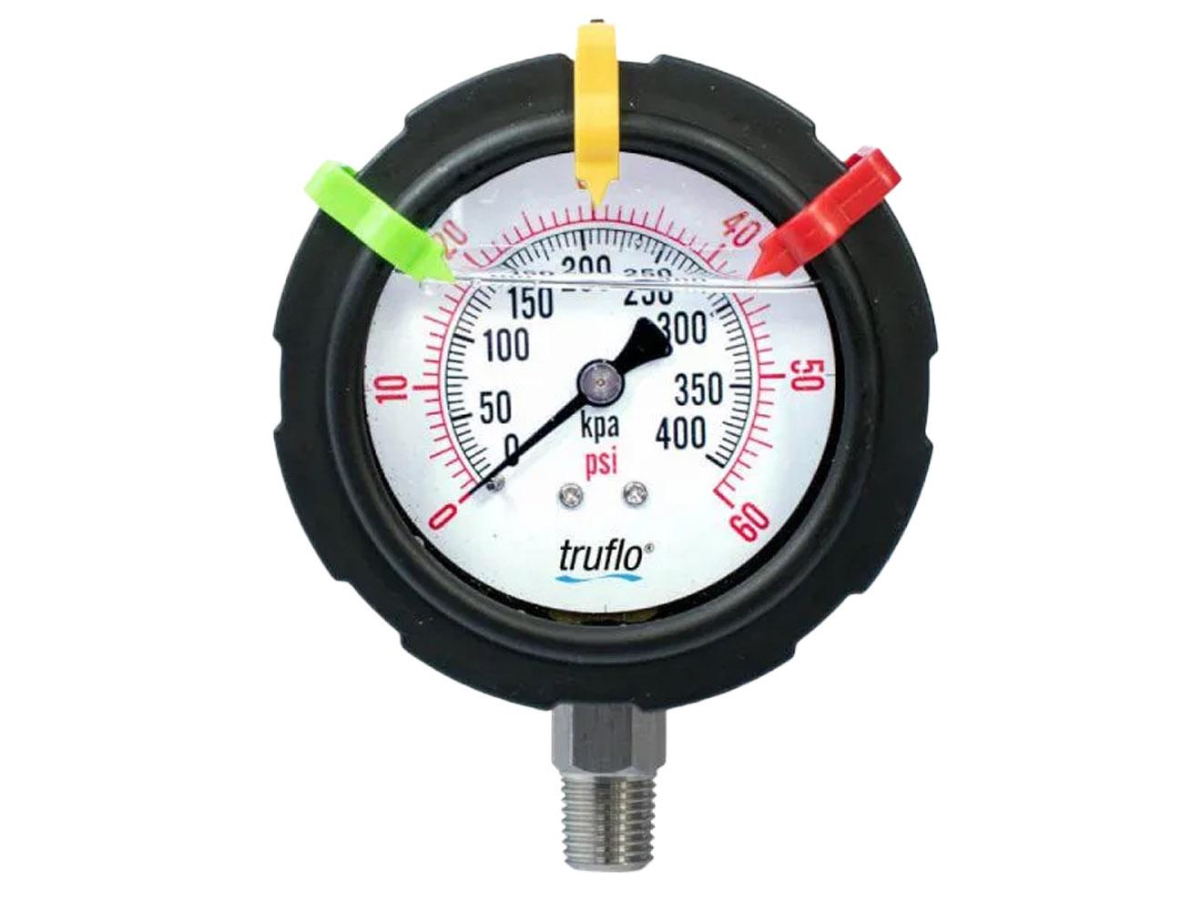Corrosion Resistant Pressure Gauge - Adjustable Tabs | ICON OBS-GO