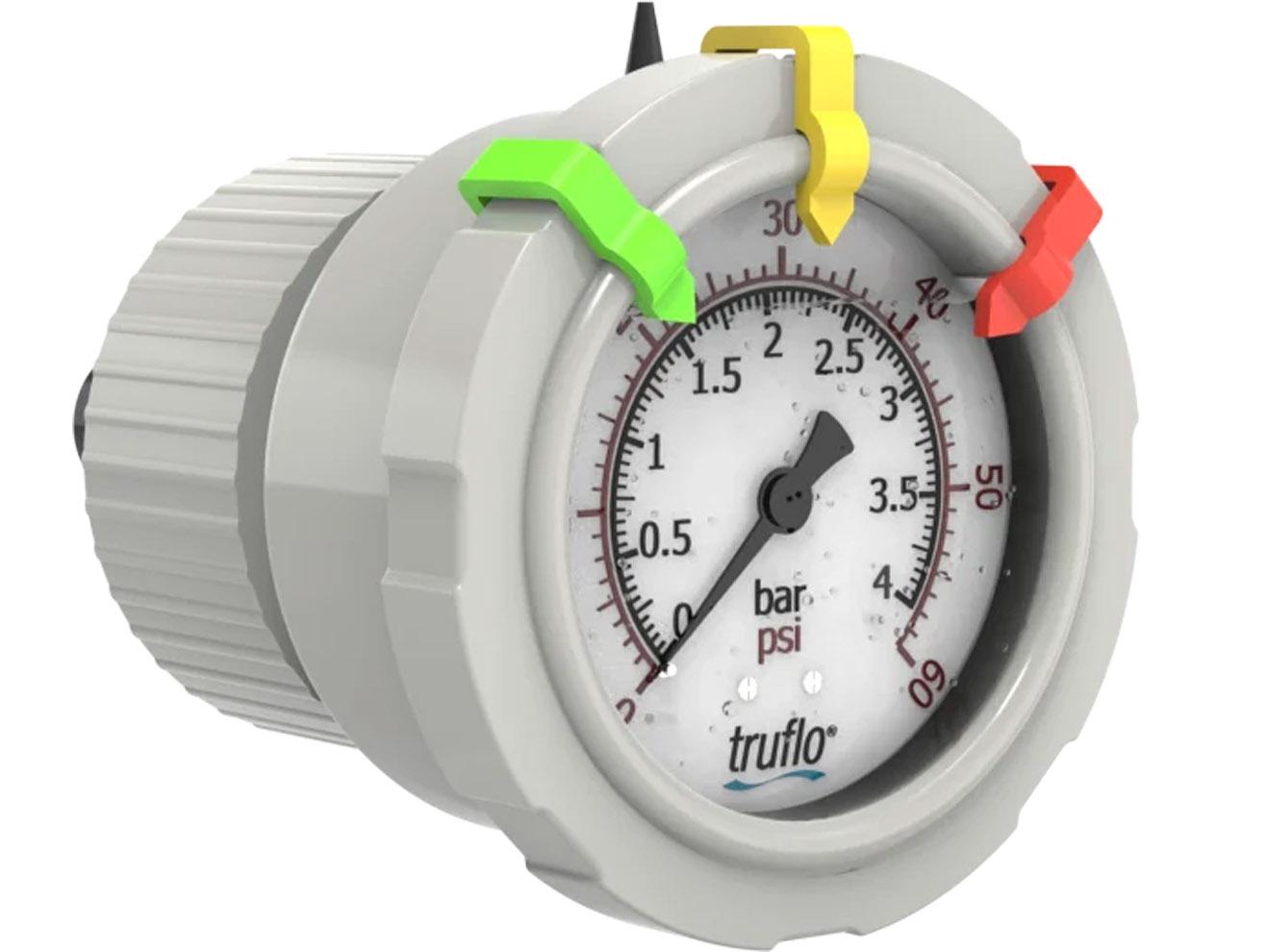 All-Plastic Pressure Gauge - Corrosion Resistant | ICON OBS-B