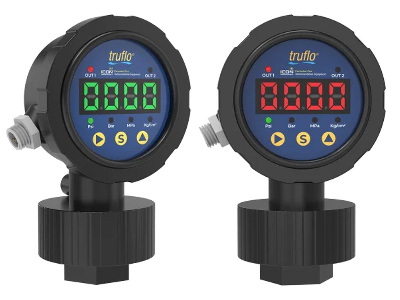 Digital Pressure Gauge - Color Change Alarm | ICON OBS-LE