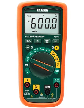 True RMS Multimeter - LoZ & LPF | Extech EX355