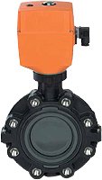 Georg Fischer Type 147 Butterfly Valve - Electric, 2-12in, PVC/CPVC/PP/PVDF
