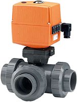 3-Way Electric Ball Valve - Mixing/Distributing | GF Type 167