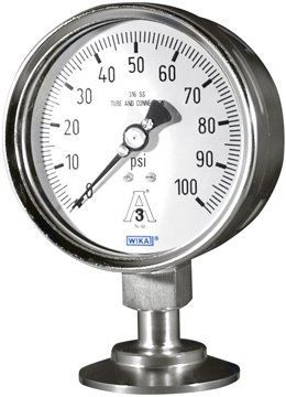 Sanitary Pressure Gauge Assembly | WIKA M93X.3A