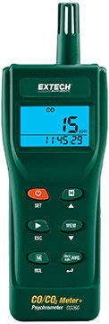 Indoor Air Quality Datalogger - CO CO2 Temp Humidity | Extech CO260