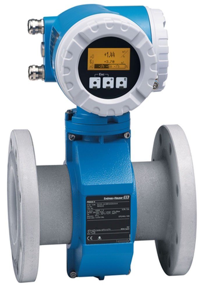Electromagnetic Flow Meter - Slurries, Abrasive Fluids, 80% Solids | E+H Proline Promag 55S