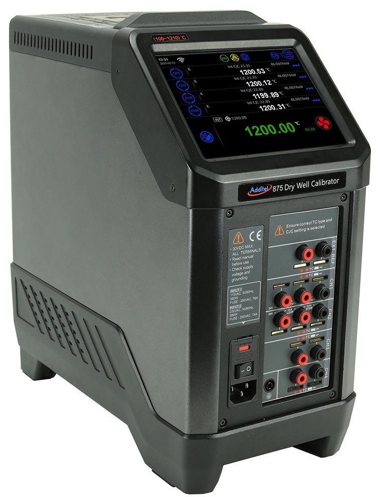 Dry Block Calibrator - 100-1210°C with Process Option | Additel ADT875/ADT878