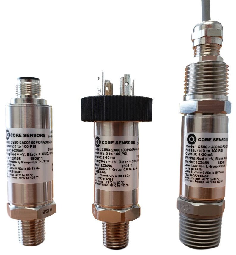Intrinsically Safe Pressure Transducer - All-Welded | Core Sensors CS80