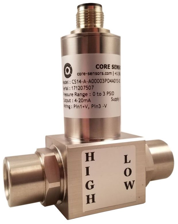 Intrinsically Safe Differential Pressure Transducer - 50 PSI | Core Sensors CS84
