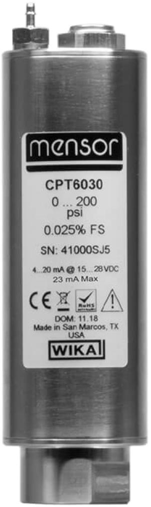 High Accuracy Analog Pressure Transducer - 0.025% FS | Mensor CPT6030