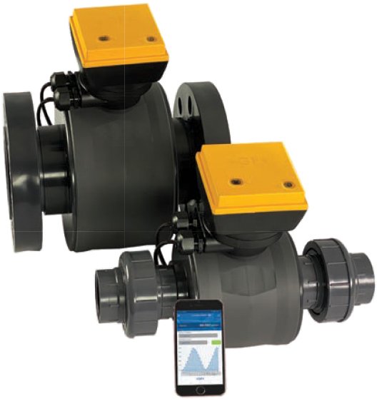 Full-Bore Plastic Magmeter - 1-4in, ±1% Accuracy, Bluetooth | GF Signet 2581
