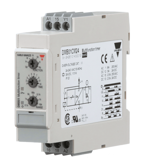 Multifunction Timer - 7 Functions DIN Rail | Carlo Gavazzi D-Series