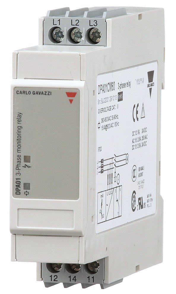 Three-Phase Monitoring Relay - No Settings | Carlo Gavazzi DPA01 / PPA01