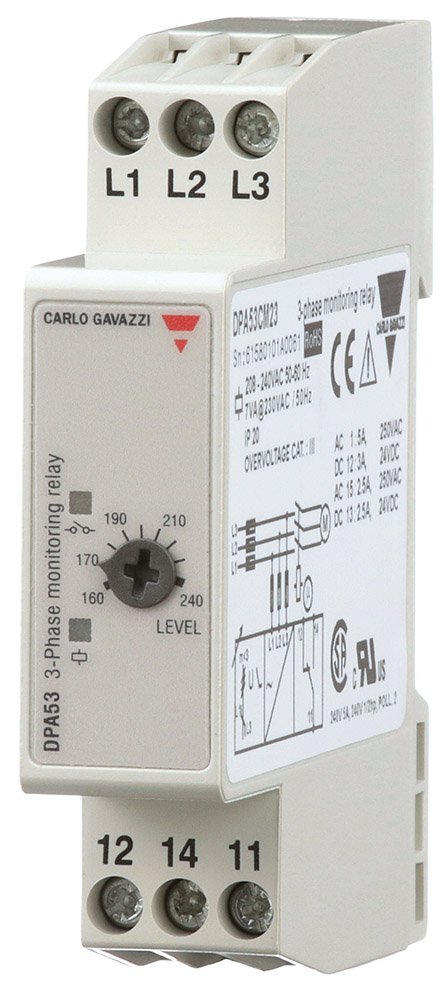 Three-Phase Undervoltage Monitoring Relay | Carlo Gavazzi DPA53