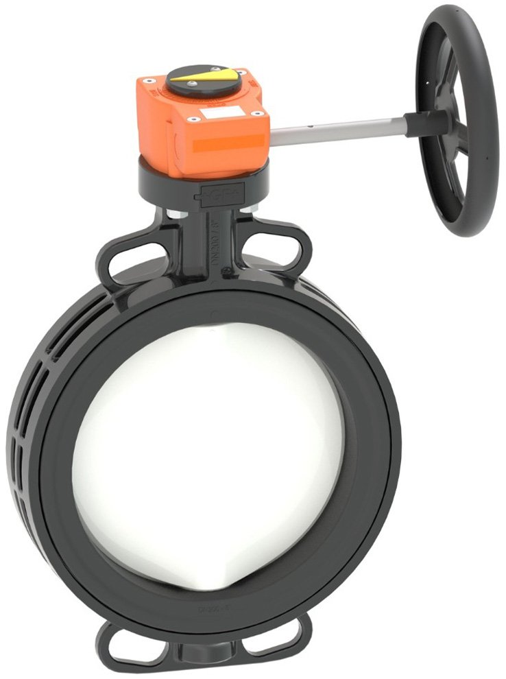 Wafer Butterfly Valve - PVDF Reinforced Disc | GF Type 565
