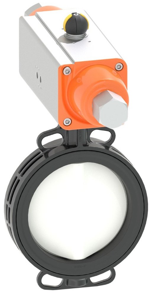 Wafer Butterfly Valve - PVDF Reinforced Disc | GF Type 565