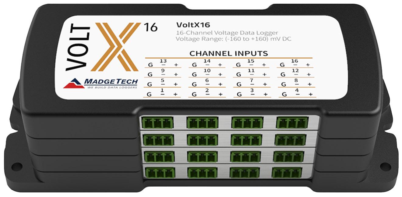Multi-Channel Voltage Logger - 4/8/12/16 Ch, 4Hz | MadgeTech VoltX Series