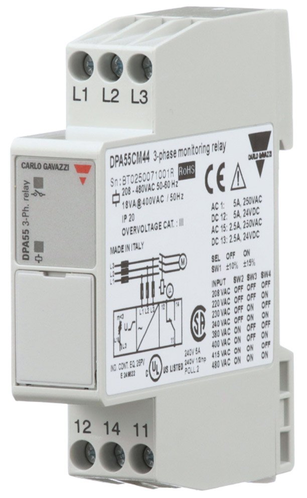 Three-Phase Monitoring Relay - Voltage Level | Carlo Gavazzi DPA55