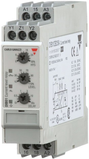 Current Monitoring Relay - TRMS AC/DC | Carlo Gavazzi DIB01/PIB01