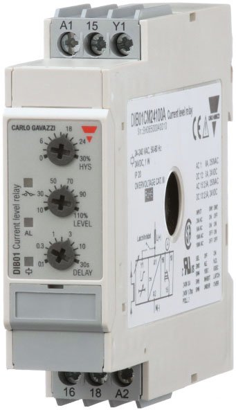 AC Current Monitoring Relay - Built-in CT | Carlo Gavazzi DIB01CM24100A
