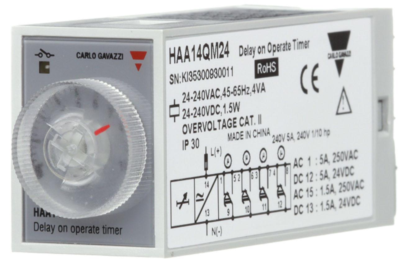 Delay Timer - 4 Functions 0.1s-100h | Carlo Gavazzi HAA