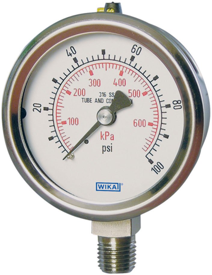 Industrial Pressure Gauge - All Stainless | WIKA 232.54 / 233.54