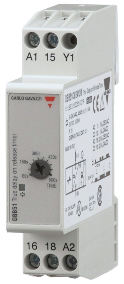 Timing Starts When Power Drops - Adjustable 1-10s | Carlo Gavazzi DBB51