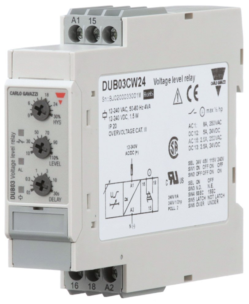 Single-Phase Over/Undervoltage Relay | Carlo Gavazzi DUB03