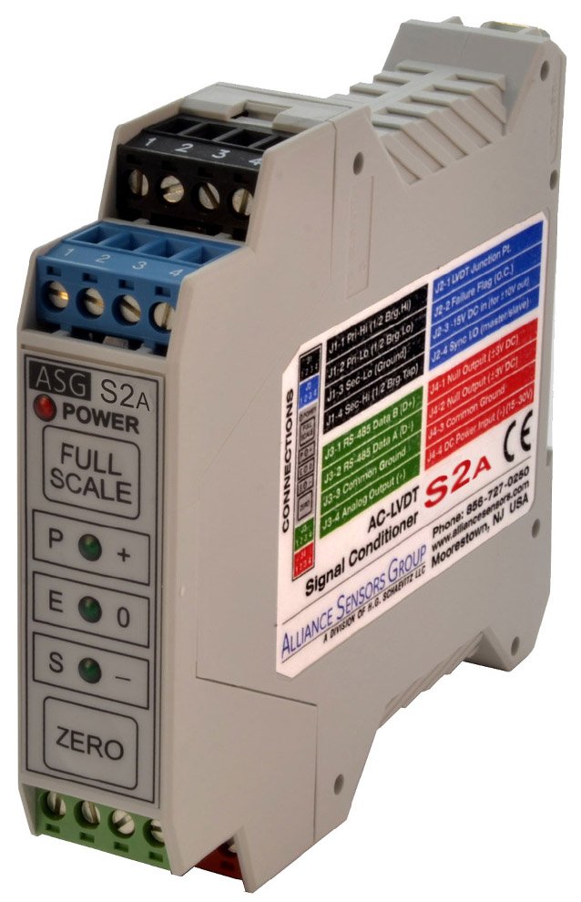 LVDT Signal Conditioner - DIN Rail with Diagnostics | Alliance Sensors S2A