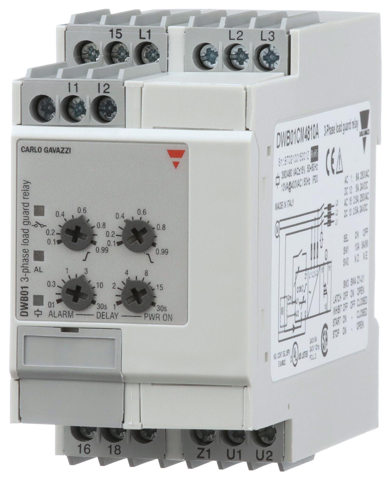 Power Factor Monitoring Relay - Motor Load | Carlo Gavazzi DWB01