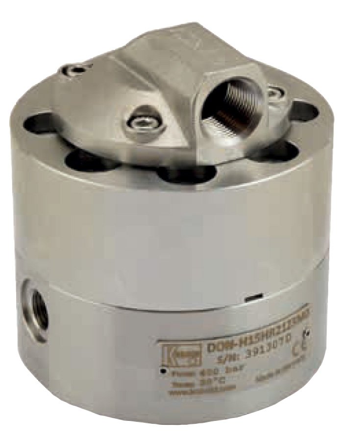 High Pressure Oval Gear Flow Meter - 5800psi, 0.13-10.6GPM | Kobold DON-H Series