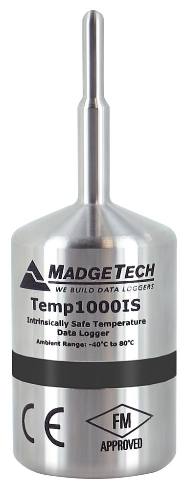 Intrinsically Safe Temperature Logger - ATEX/FM Approved | MadgeTech Temp1000IS/Temp1000Ex