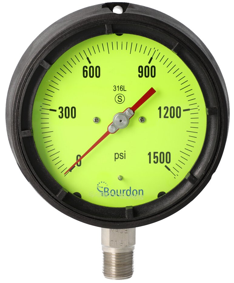 Solid Front Pressure Gauge - 4.5in | Bourdon MPG6