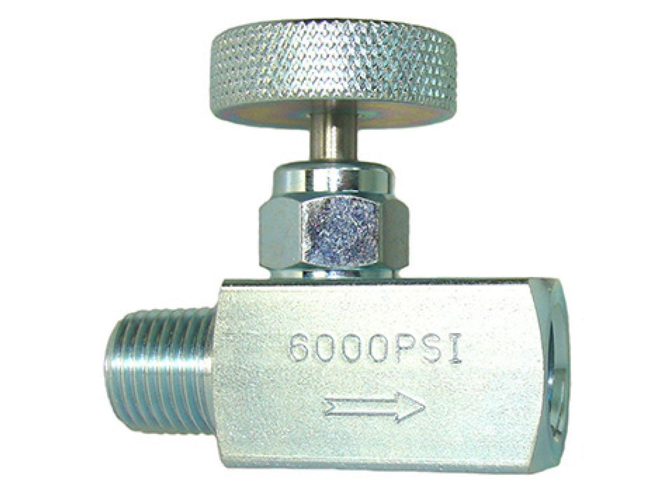 PIC Gauges Needle Valve - Instrumentation Grade, 6000-10000 psi, Carbon/316SS