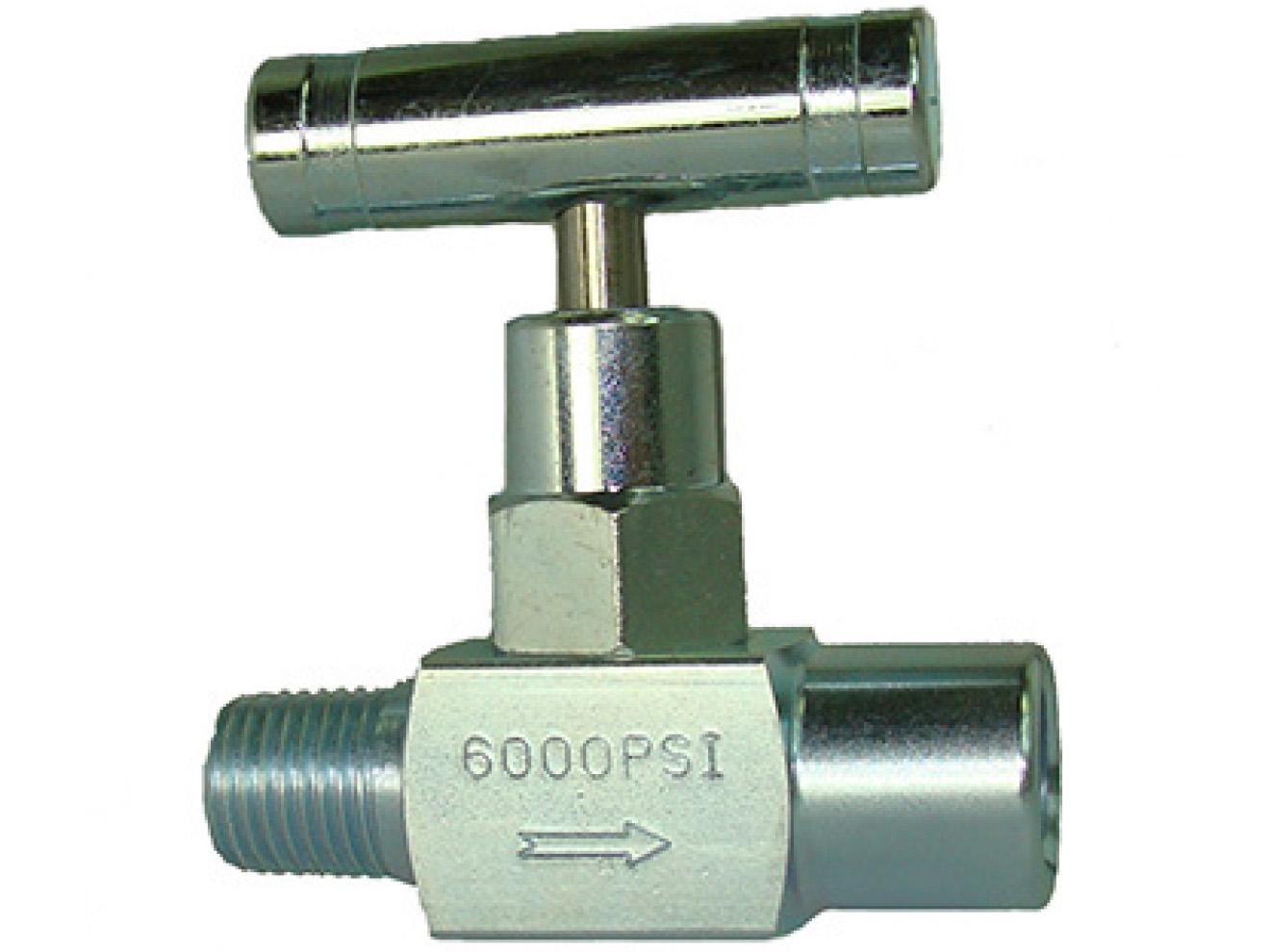 PIC Gauges Needle Valve - Instrumentation Grade, 6000-10000 psi, Carbon/316SS